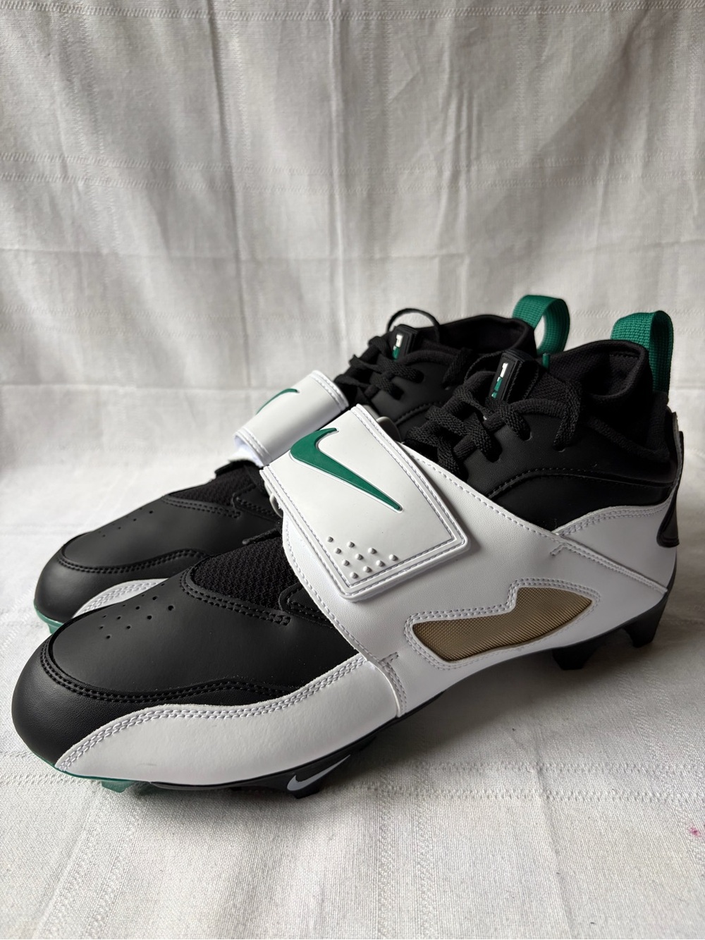 NIKE Diamond Turf Vapor Edge TD Football Cleats Emerald White Black Size 13